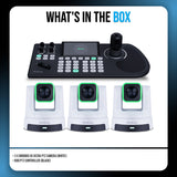 BirdDog X5 Ultra PTZ Camera with Unmatched 4K Performance and AI Tracking (White) (3-Pack) Bundle