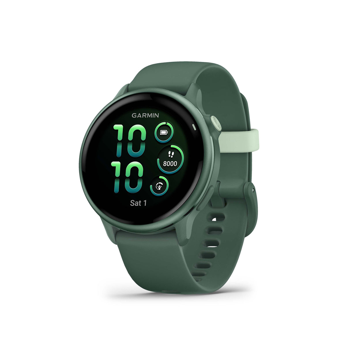 Garmin vivoactive 6 GPS Smartwatch (Metallic Jasper Green) Bundle with Wireless Earbuds