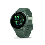 Garmin vivoactive 6 GPS Smartwatch (Metallic Jasper Green) Bundle with Wireless Earbuds