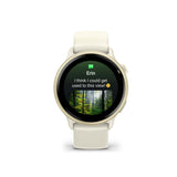 Garmin vivoactive 6 GPS Smartwatch (Lunar Gold/Bone Band) Bundle with Wireless Earbuds