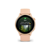 Garmin vivoactive 6 GPS Smartwatch (Metallic Pink Dawn) Bundle with Wireless Earbuds