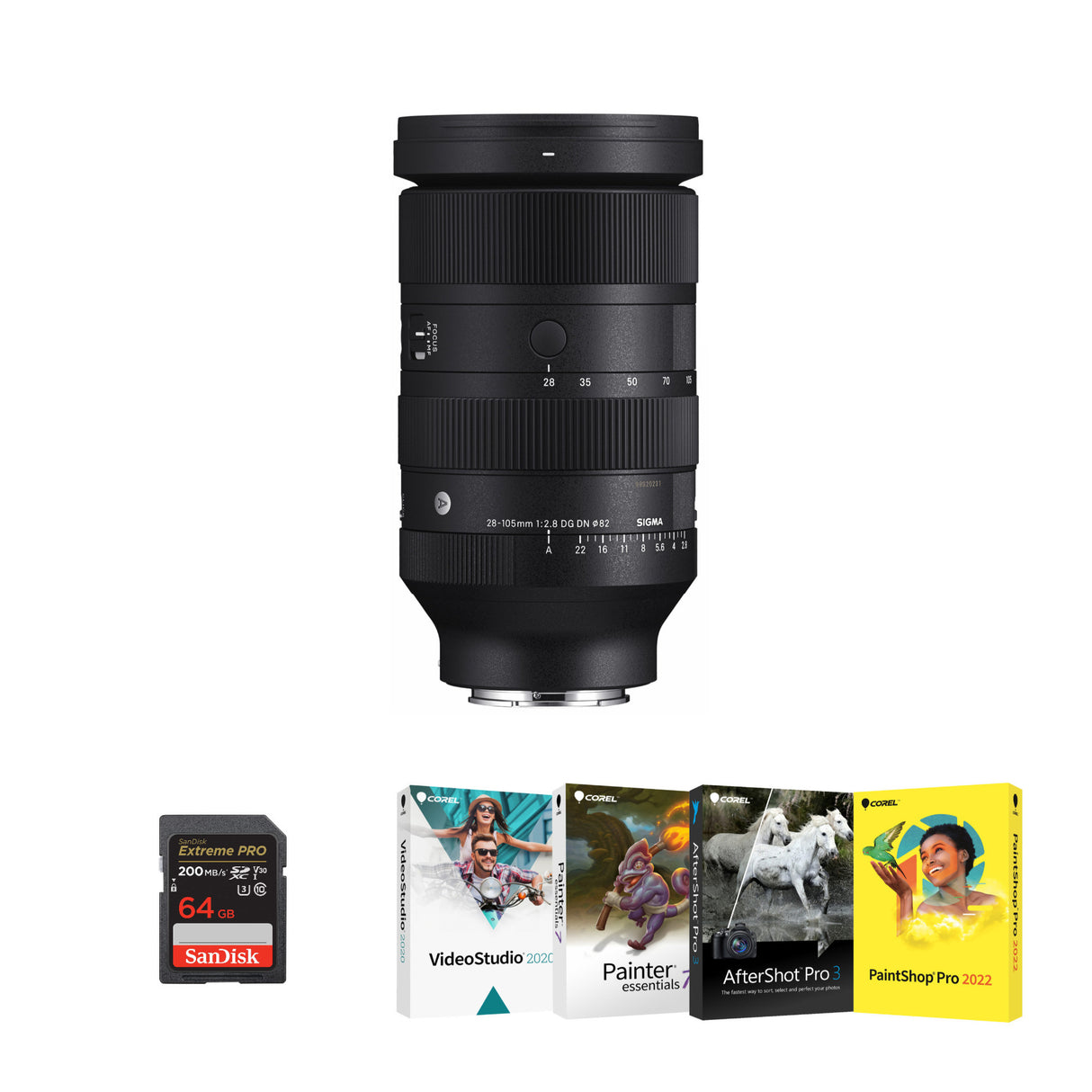 SIGMA 28-105mm F2.8 DG DN Art Lens with Durable Body and High-Speed Autofocus (Sony E-Mount) Bundle