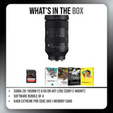 SIGMA 28-105mm F2.8 DG DN Art Lens with Durable Body and High-Speed Autofocus (Sony E-Mount) Bundle