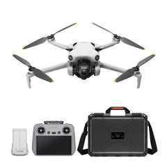 DJI Mini 4 Pro Drone with DJI RC 2 and Weatherproof Hard Case with Customizable Foam Bundle