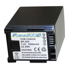 Power2000 BP-828 7.4V 3000mAh Replacement Lithium-Ion Camcorder Battery for Canon ACD-788 (Black)