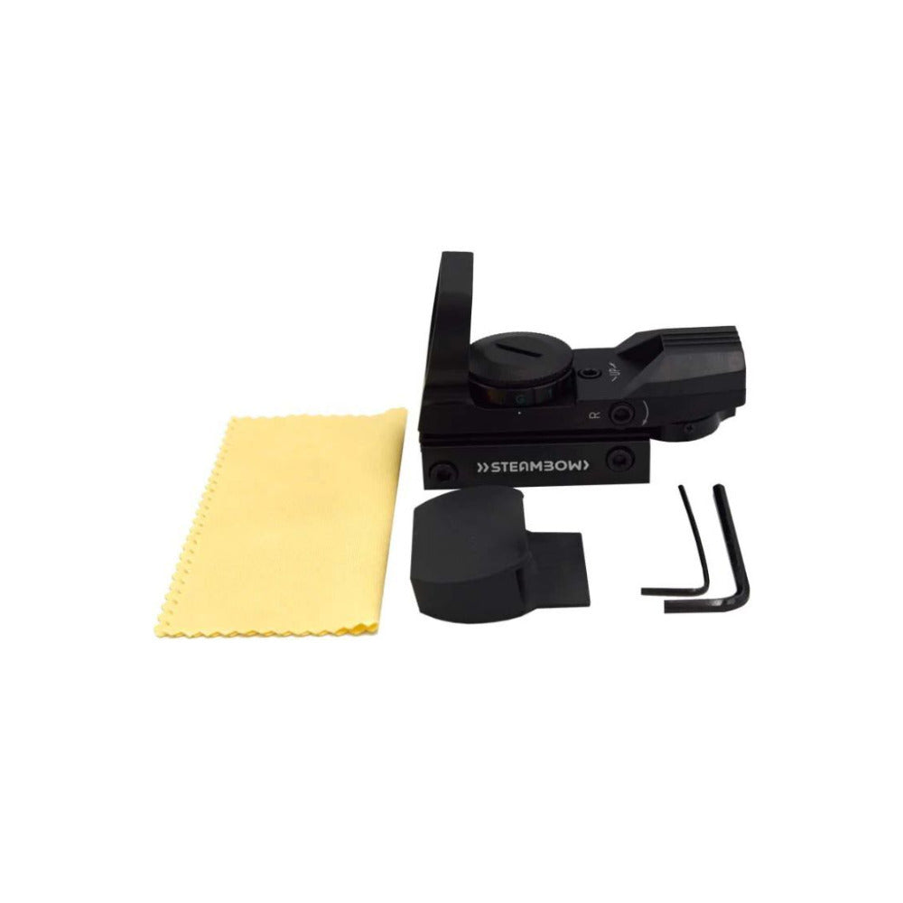 Steambow Stinger Red Dot Sight 2-Color 4-Reticle 10 Brightness Settings for Crossbows