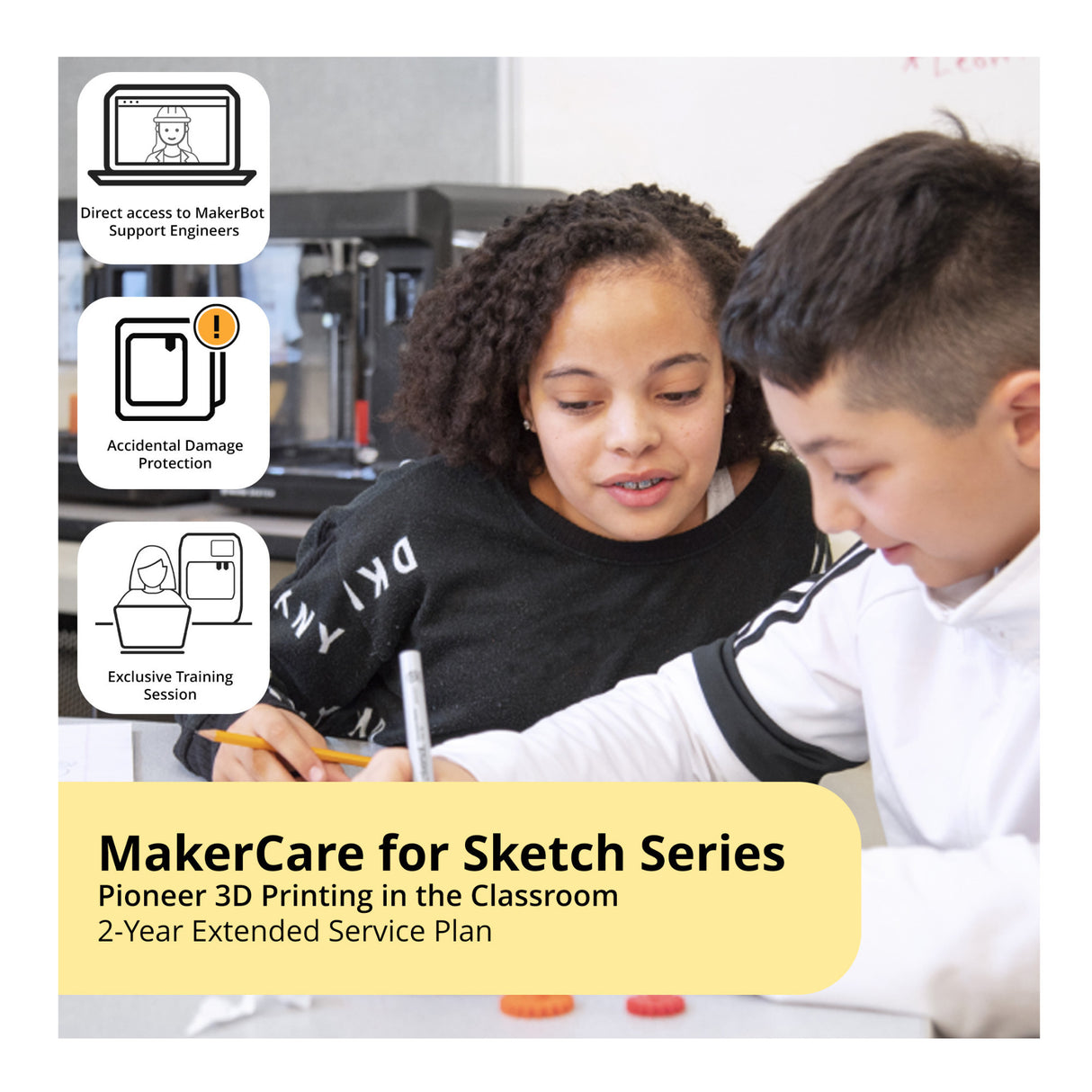 MakerBot Sketch Sprint 3D Classroom Bundle with 2-Year UltiMakerCare