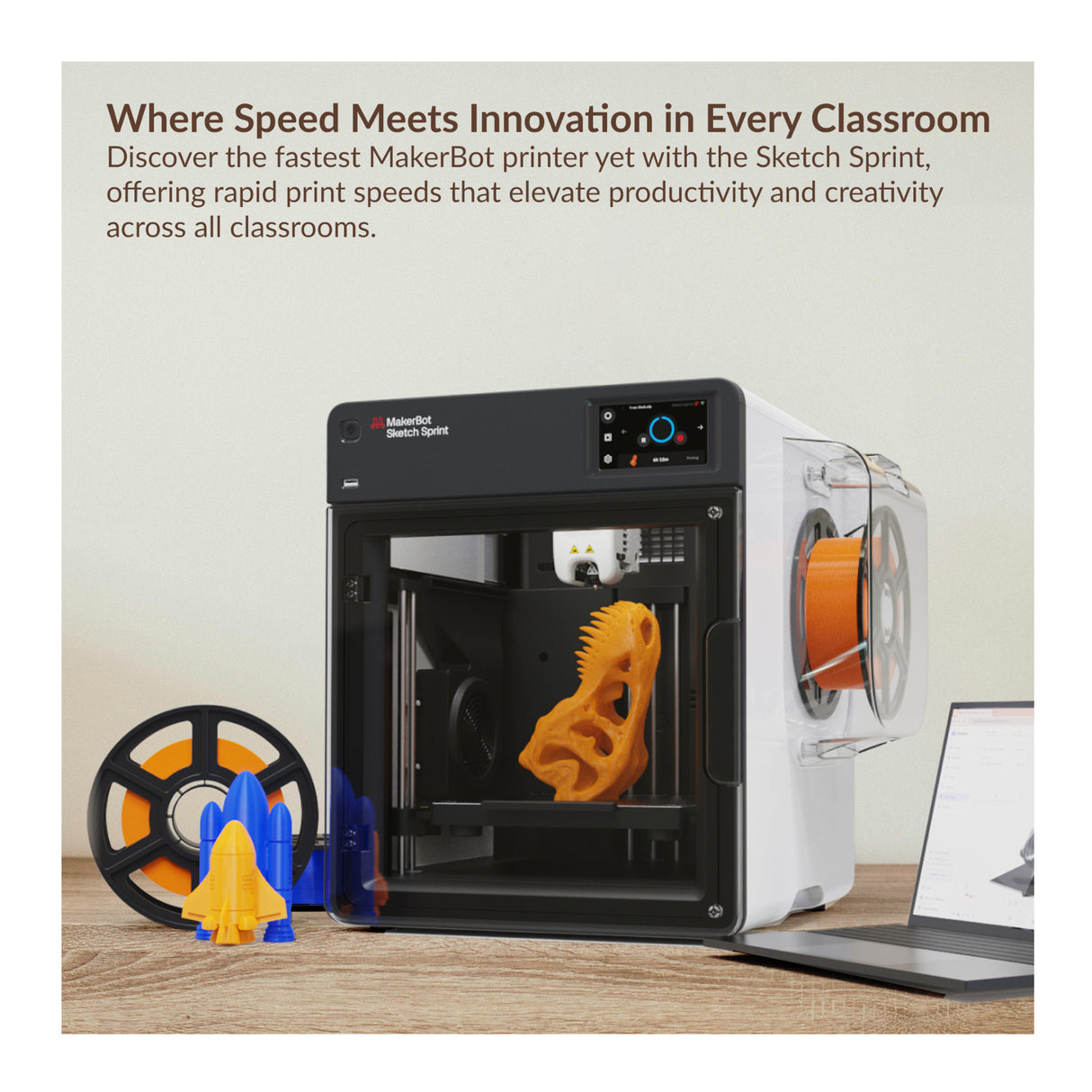 MakerBot Sketch Sprint 3D Classroom Bundle -Two Printers with Two 3-Year UltiMakerCare Plans
