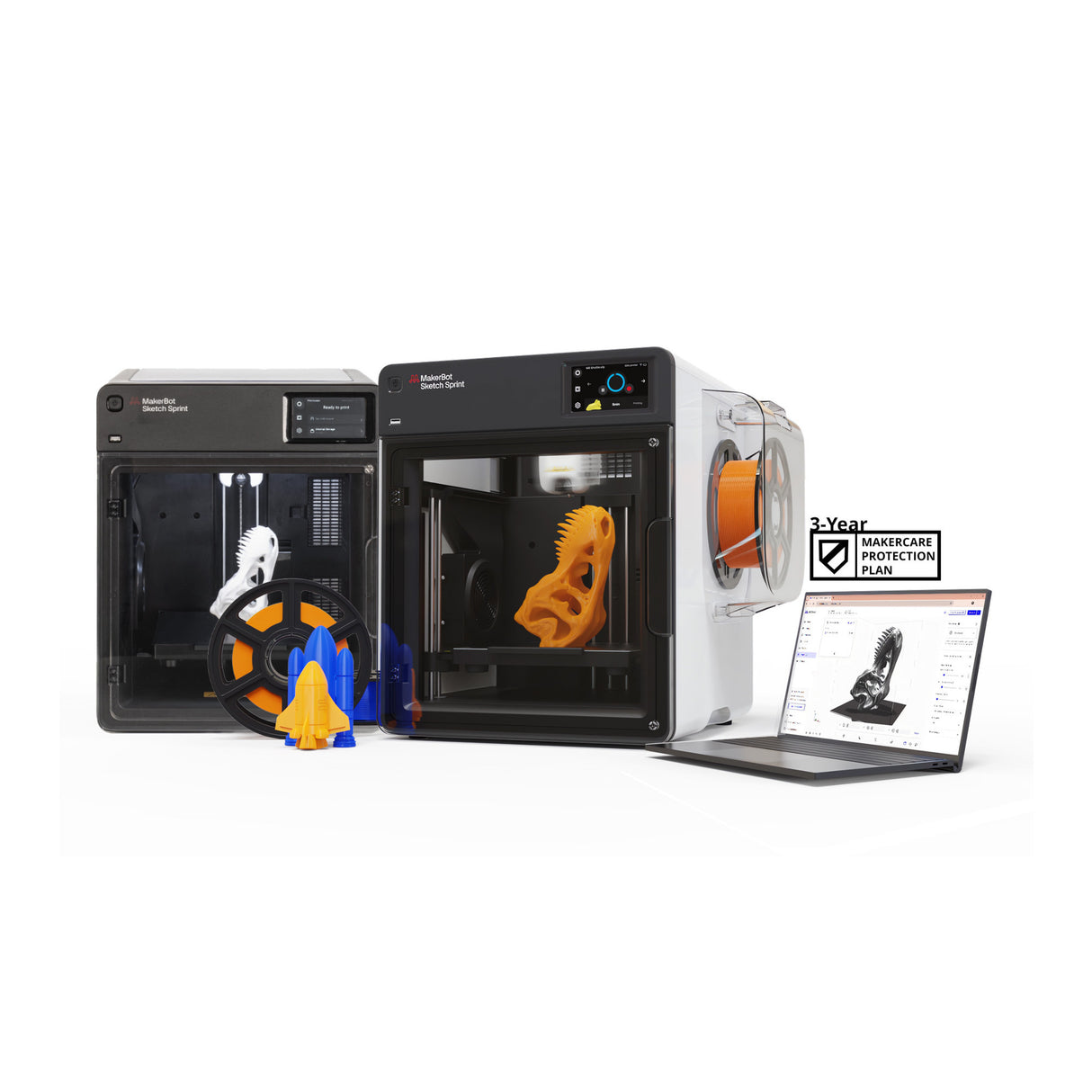 MakerBot Sketch Sprint 3D Classroom Bundle -Two Printers with Two 3-Year UltiMakerCare Plans