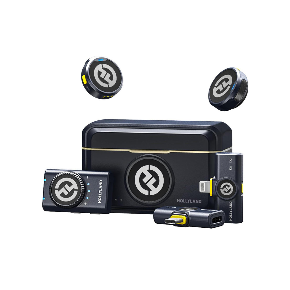 Hollyland LARK M2 DUO 2-Person Wireless Combo Microphone System (Black)