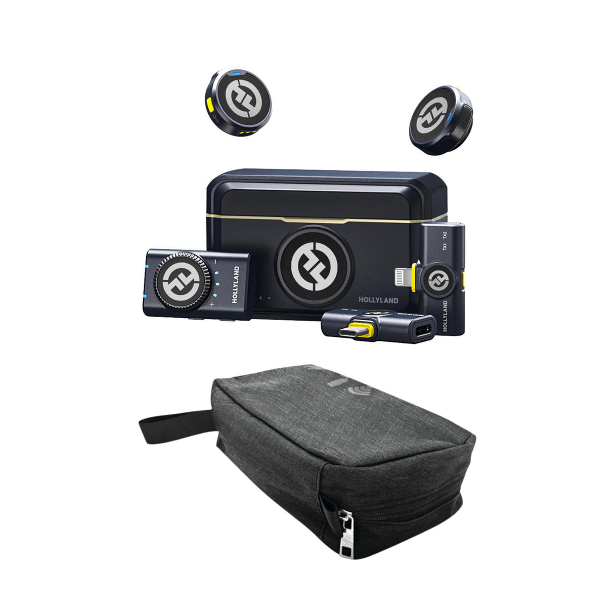 Hollyland LARK M2 DUO 2-Person Wireless Combo Microphone System (Black)