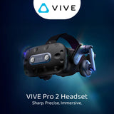HTC VIVE Pro 2 Headset with 5K Resolution and SteamVR Base Station 2.0 (Black, 2-Pack) Bundle