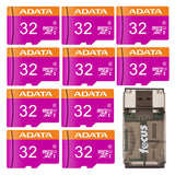 ADATA Premier 32GB UHS I Class10 MicroSDHC Memory Card with Adapter for Tablets Bundle (10-pack)