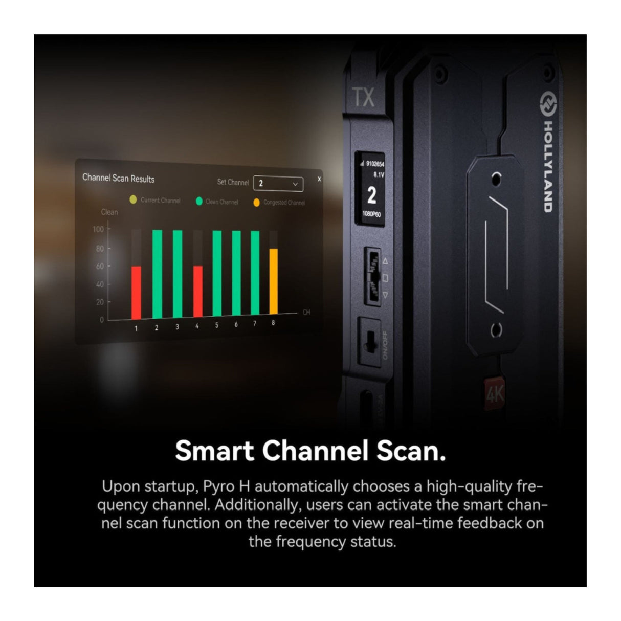 Hollyland Pyro H Wireless HDMI Bundle with Wasabi Power Battery and Charger Kit