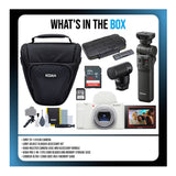 Sony ZV-1 II Vlog Camera (White) with Vlogger Kit and Case Bundle