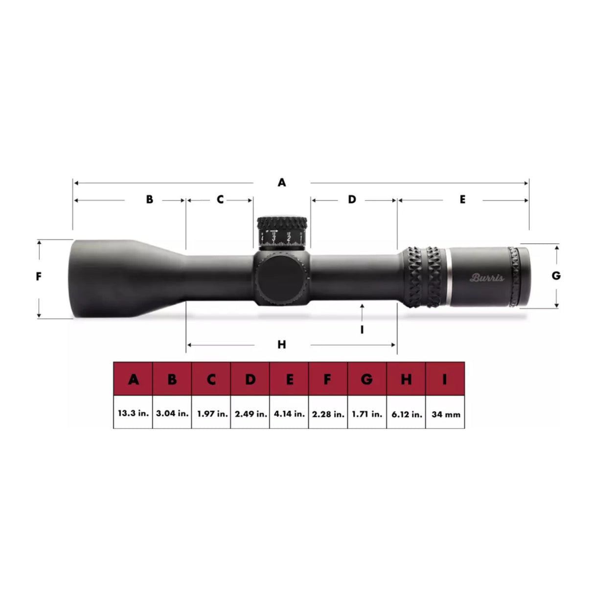 Burris XTR III Scope 3.3-18x50mm Illuminated Front Focal Plane Reticle (Black)