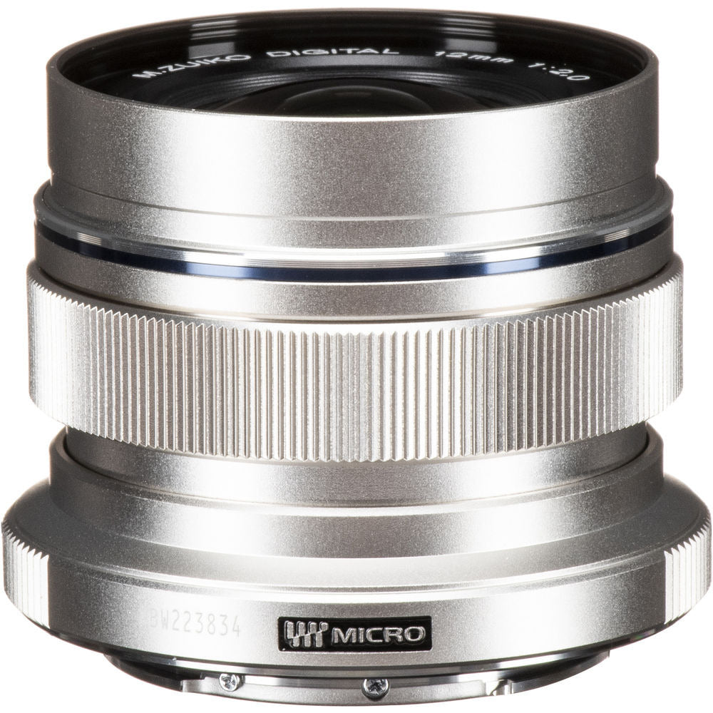 Olympus m.12mm F2.0 Zuiko Camera Lens (Silver) (Open Box)