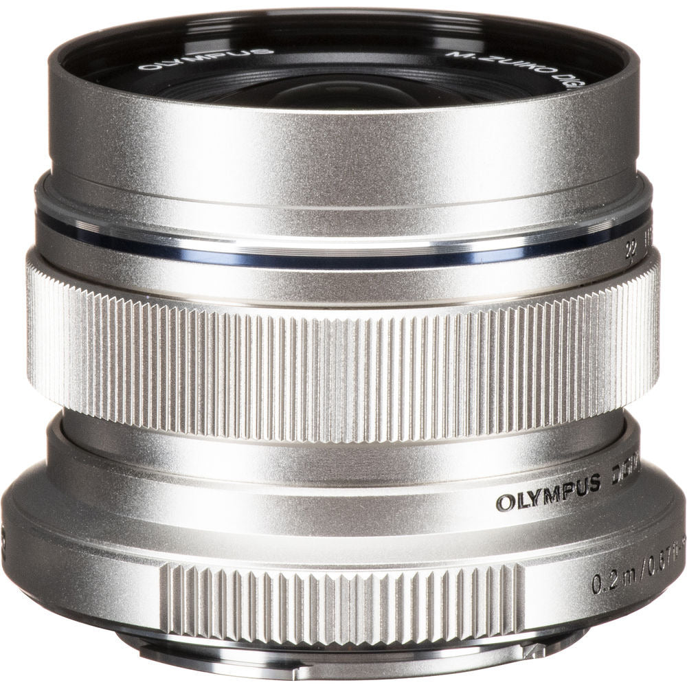 Olympus m.12mm F2.0 Zuiko Camera Lens (Silver) (Open Box)
