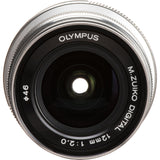 Olympus m.12mm F2.0 Zuiko Camera Lens (Silver)