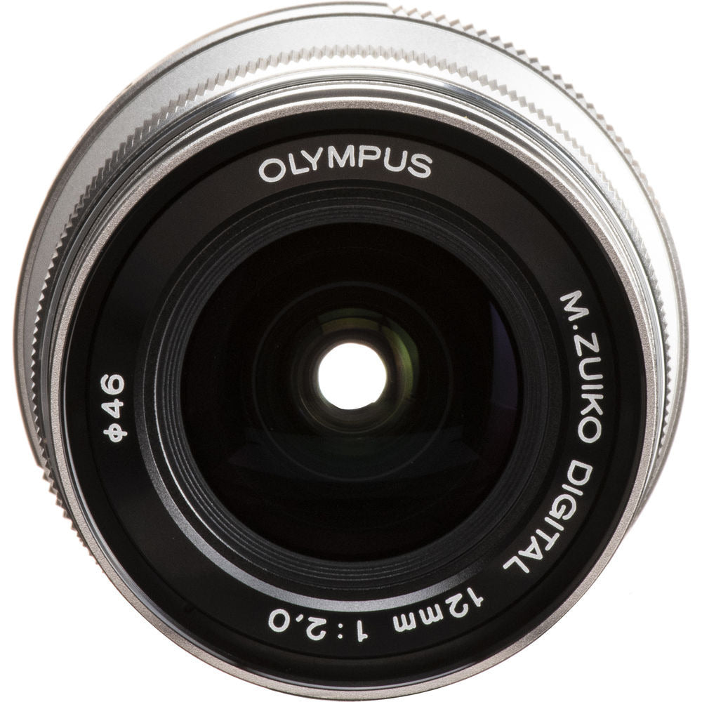 Olympus m.12mm F2.0 Zuiko Camera Lens (Silver) (Open Box)