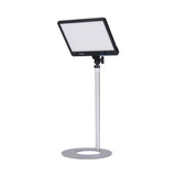 amaran Desk Stand with Steel Base and Adjustable Height and Tilt Angle (Silver)