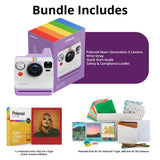Polaroid Now Generation 3 Purple Analog Instant Camera with Tripod Mount Bundle