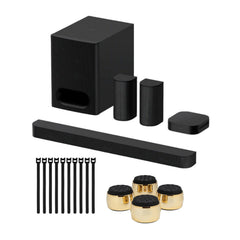 Sony BRAVIA Theater System 6 Bundle with Subwoofer Isolation Feet and Cable Ties