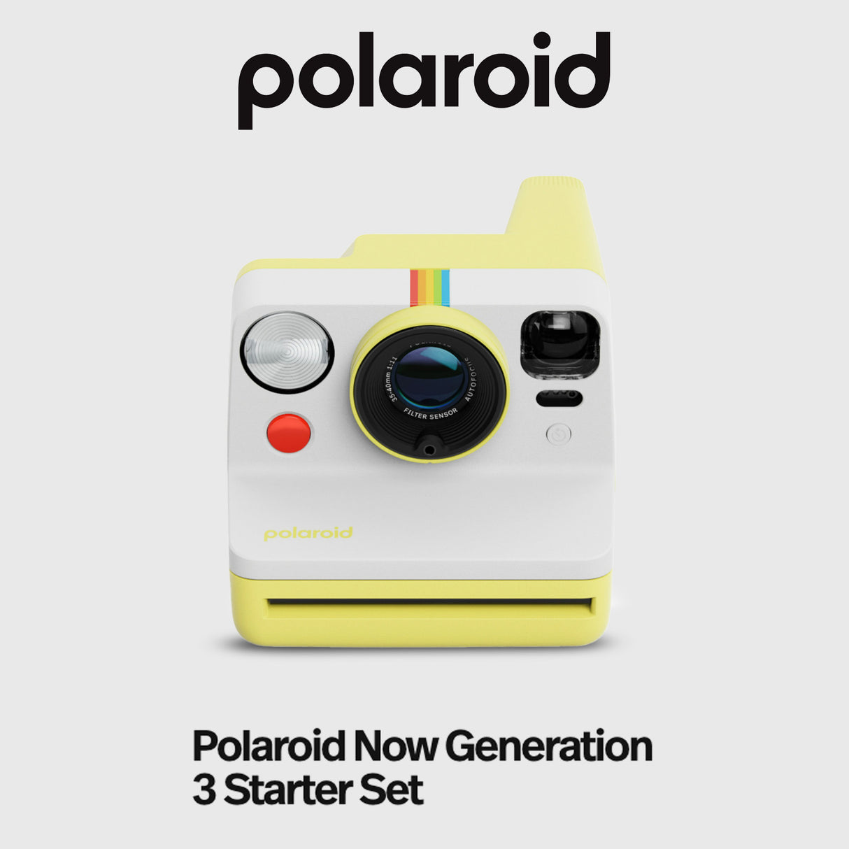 Polaroid Now Generation 3 Analog Instant Camera with Two-Lens Autofocus System (Yellow) Bundle