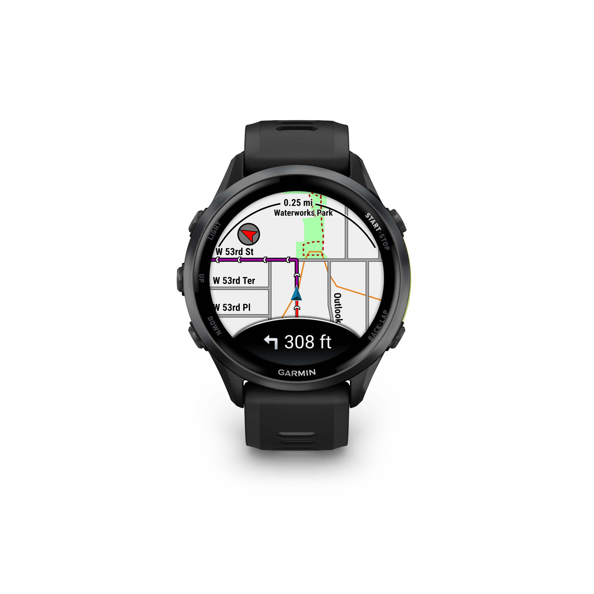 Garmin Forerunner 970 Carbon Gray DLC Titanium, Black Case and  Black/Translucent Whitestone Band