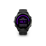 Garmin Forerunner 970 Carbon Gray DLC Titanium, Black Case and  Black/Translucent Whitestone Band
