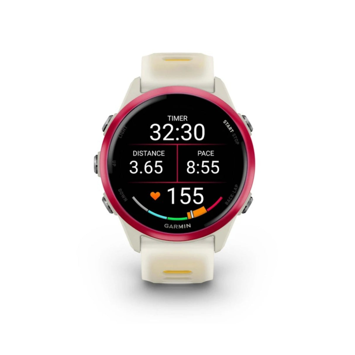 Garmin Forerunner 570 - 42mm Raspberry Aluminum with Translucent Bone/Mango Band