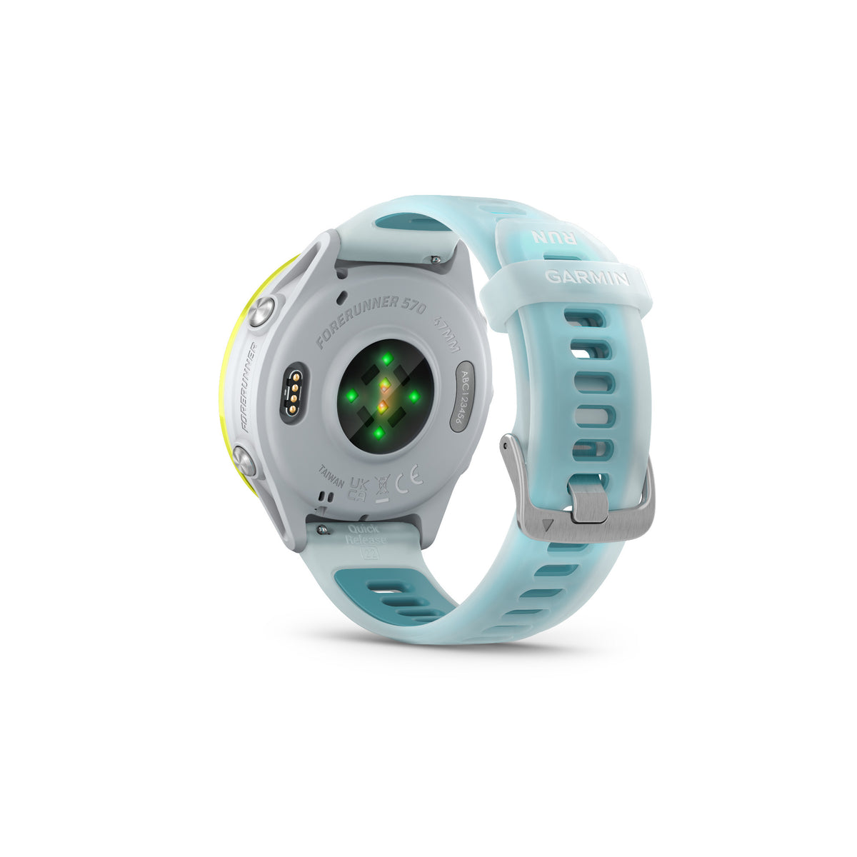 Garmin Forerunner 570 - 47mm GPS Smartwatch Amp Yellow/Whitestone Turquoise Band