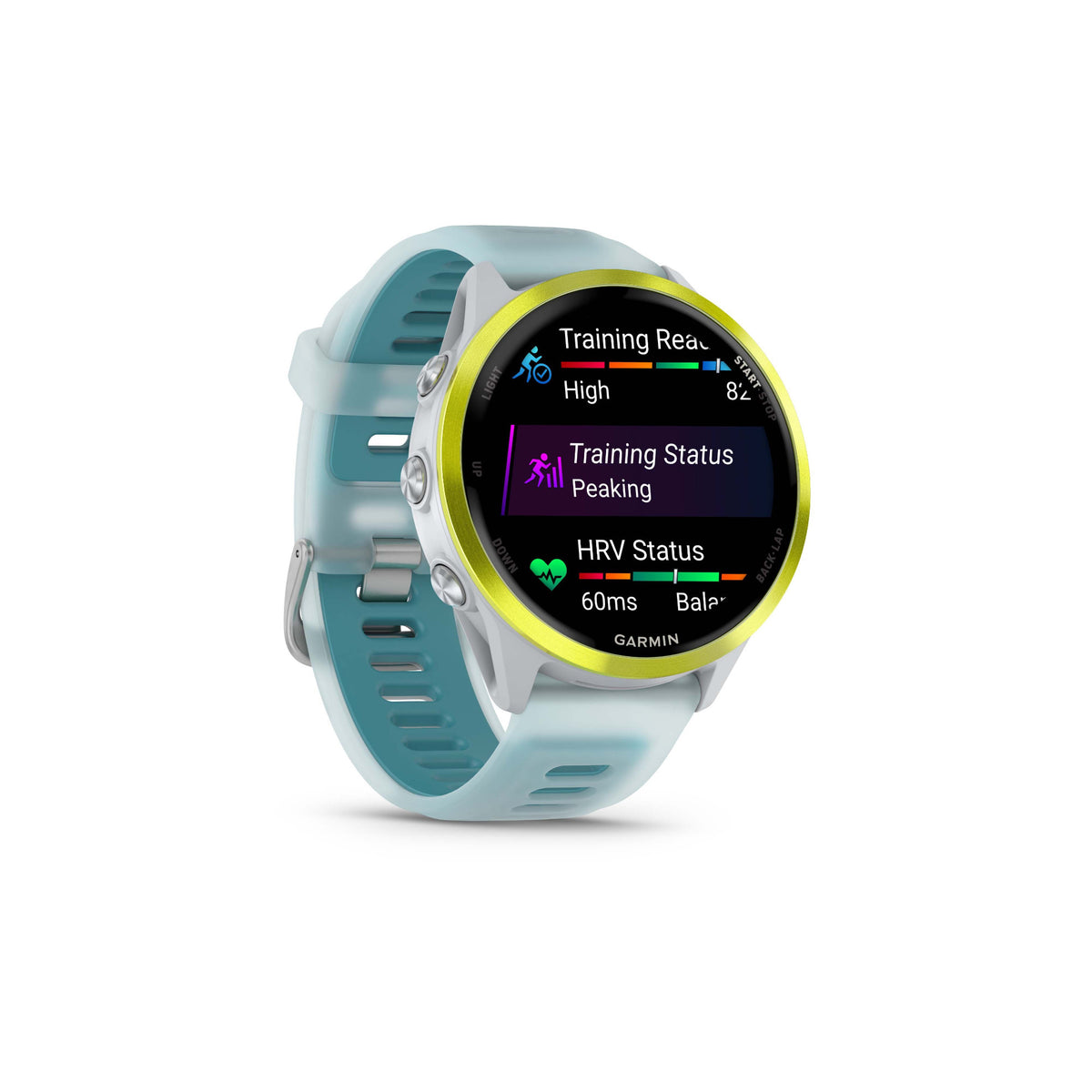 Garmin Forerunner 570 - 47mm GPS Smartwatch Amp Yellow/Whitestone Turquoise Band