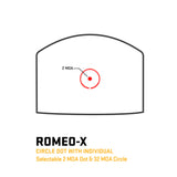 SIG SAUER Romeo-X Compact Rose Red Dot Reflex Sight 2 MOA Red Dot (Black) (Open Box)
