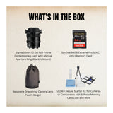 Sigma 20mm F2 DG Full-Frame Contemporary, L Mount (Black) and Accessories Bundle