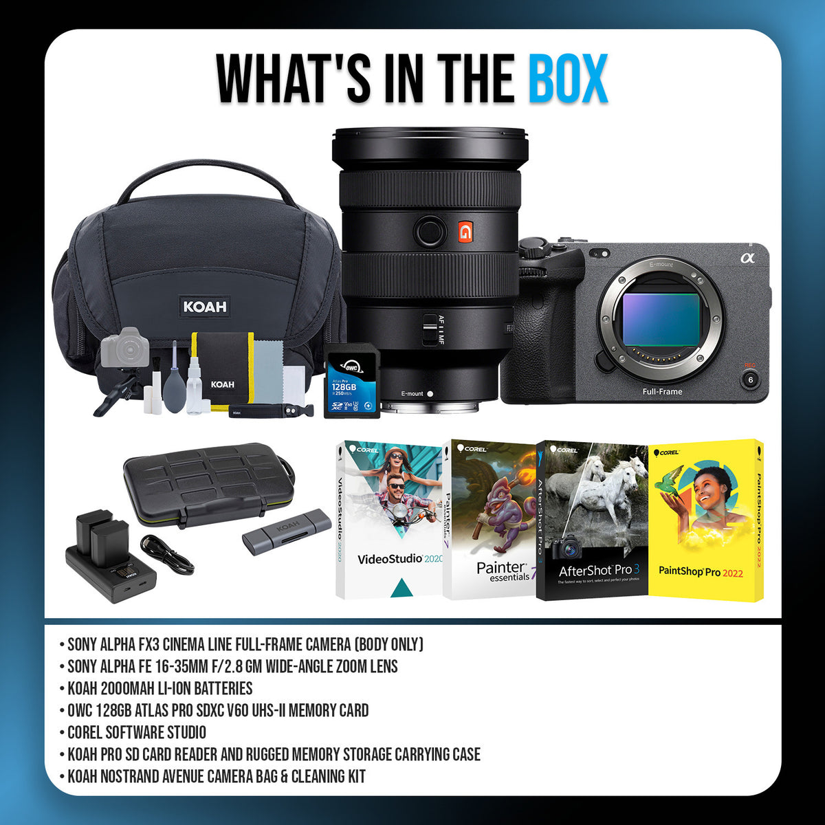 Sony FX3A Full-Frame Cinema Camera with 16-35mm f/2.8 GM Lens Bundle