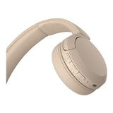 Sony Wireless Bluetooth On-Ear Headphones (Beige) Bundle with Hard Case