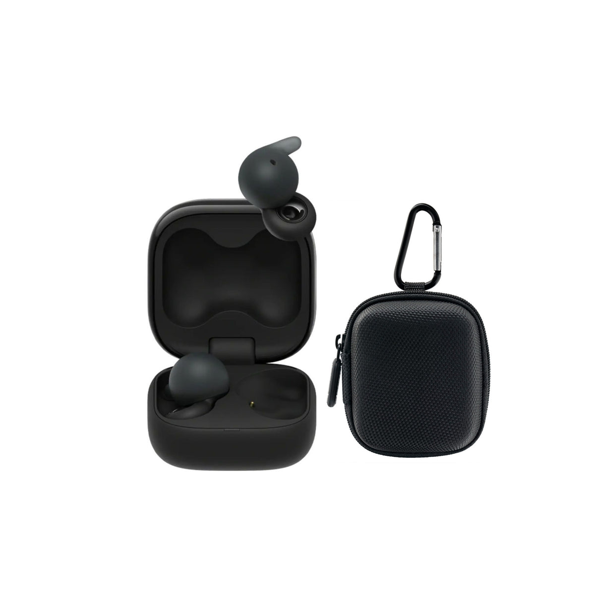 Sony LinkBuds Open True Wireless Earbud Headphones (Black) and Knox Gear Earbud Case Bundle