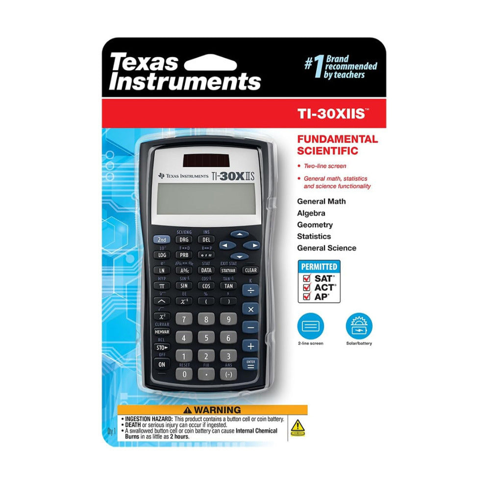 Texas Instruments TI-30XIIS Scientific Calculator (Black / Blue Accents)
