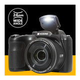 Kodak PIXPRO AZ255 Astro Zoom 16MP Digital Camera (Black) with 128GB SDXC Card