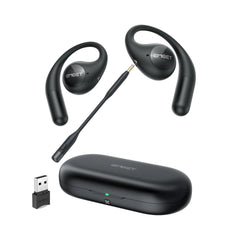 eMeet AirFlow Open-Ear Headphones with Detachable Mic Boom