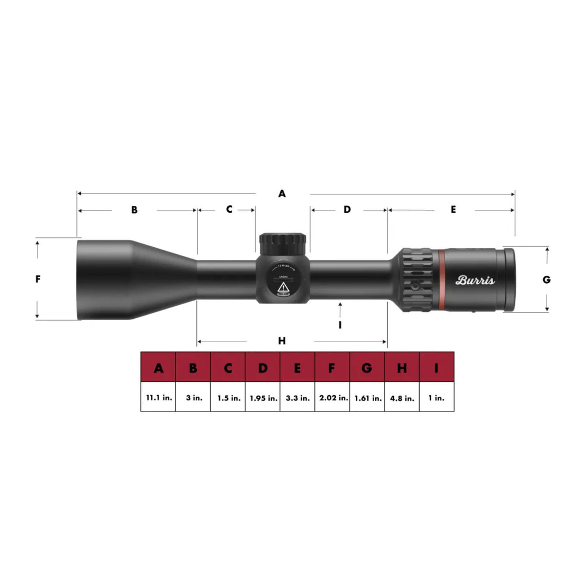 Burris Fullfield 3-12x42mm Riflescope Rear Focal Plane Ballistic E3(Matte Black) (Open Box)