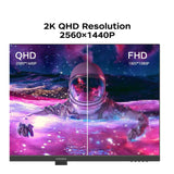 Viewedge Q27X Monitor 27-Inch 2K QHD IPS Display 1ms Adaptive Sync (Black)