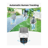 AOSU SolarCam D1 Classic 2K Wireless Camera Black and White Camera (2 Pack)