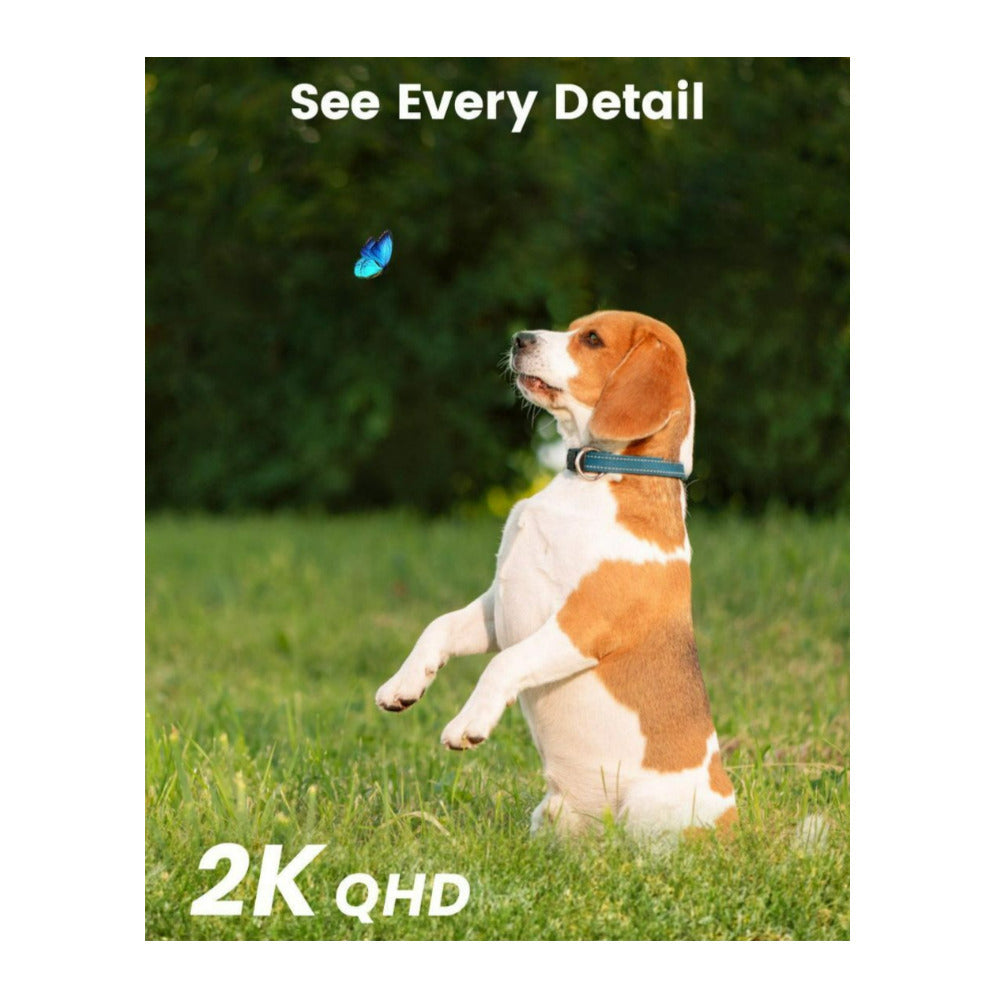 AOSU SolarCam D1 Classic 2K Wireless Camera Black and White Camera (2 Pack)