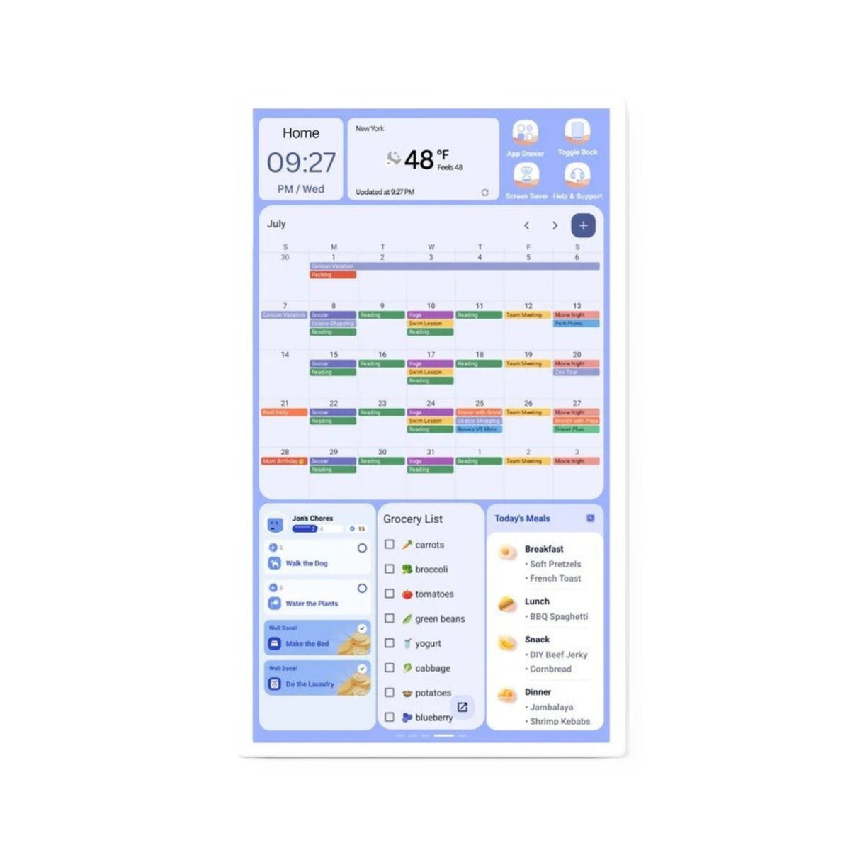 Cozyla Calendar+ Gen2 32-inch FHD Smart Family Hub with Auto Sync (White) (Open Box)