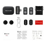 LARK A1 Duo Wireless Microphone System (USB-C RX, Charging Case) Space Gray