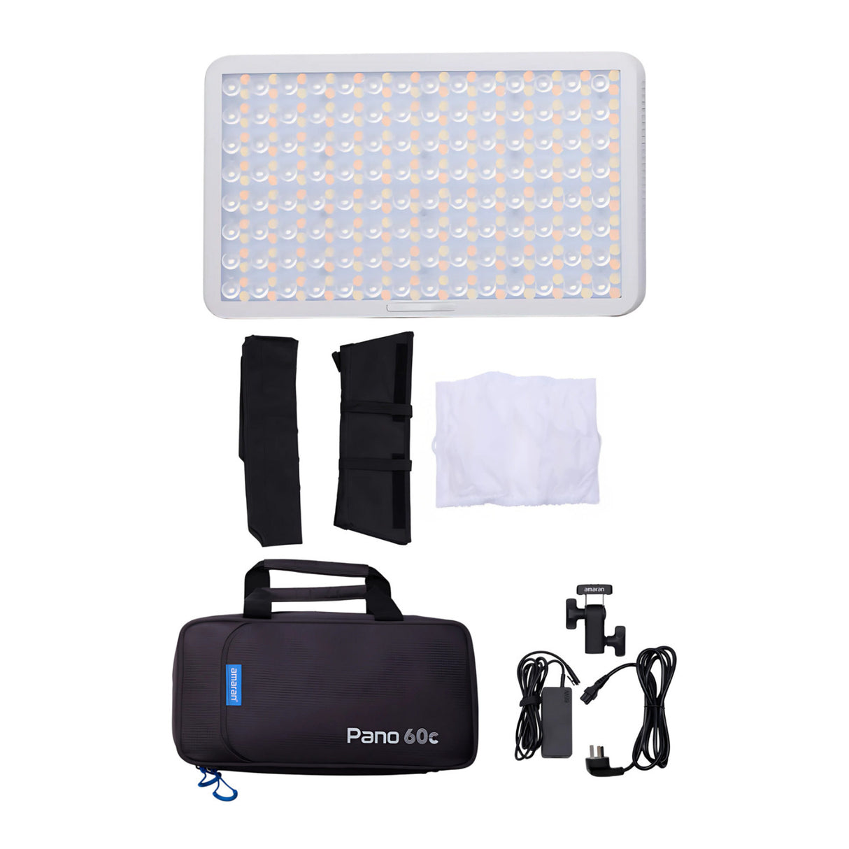 Amaran Pano 60c White Panel Light (US) Bundle with Barn Door