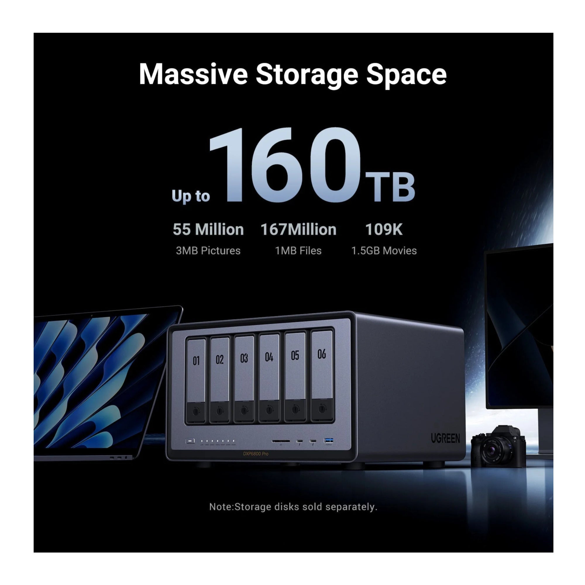 UGREEN NASync DXP6800 Pro 6-Bay NAS Enclosure with Intel Core i5