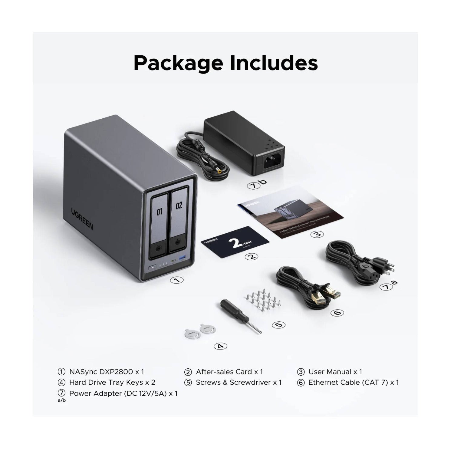 【未使用】UGREEN NASync DXP2800 UGreen NASync DXP2800 2-Bay NAS Enclosure – Focus Camera